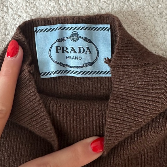 Prada Men's Turtleneck Sweater in Rich Brown - Picture 3 of 4